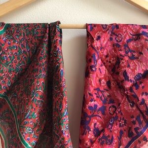 Bundle of 12 100% silk scarves